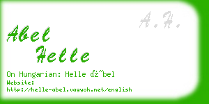 abel helle business card